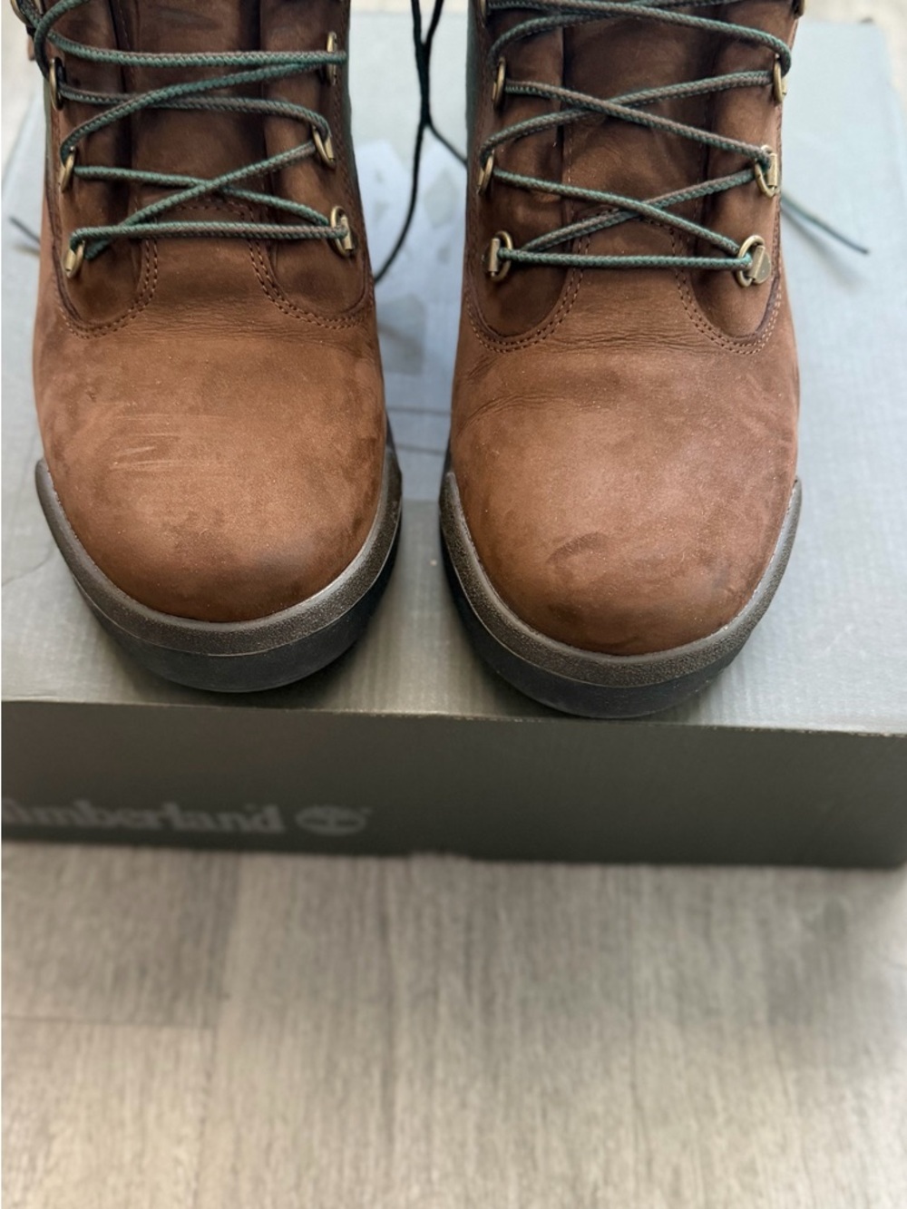 Timberland Men's Brown Suede & Olive Green Hiking Boots - Picture 3 of 3